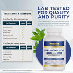 Nature's Lab Hyaluronic Acid with Biocell Collagen and MSM - Skin Hydration, Joint Health - 120 Capsules (40 Day Supply)