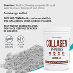 NaturesPlus Collagen Peptides, Chocolate - 0.83 lb Powder - Hair, Skin, Nail & Joint Health, Immune System Support - Non-GMO, Gluten Free - 14 Servings