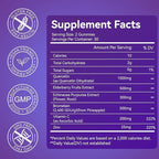 2 Pack Quercetin Gummies, 1000mg Quercetin with Bromelain Zinc Elderberry, Immune & Antioxidant Support, Vegan Gummies for Adults & Kids, 120 Count