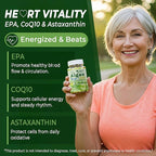 Omega 3 Gummies 2200mg from Algae Oil (DHA 640mg & EPA 290mg) for Women & Men, Vegan Omega 3 Fish Oil Alternative, w/CoQ10, Astaxanthin, Vitamin A, E, D3 for Brain, Eye, Antioxidant,Sugar Free 2Packs
