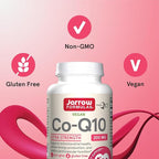 Jarrow Formulas® Co-Q10, 200 mg, Antioxidant Support for Mitochondrial Health, Cellular Energy Production and Healthy Cardiovascular Function, 60 Veggie Capsules, 60 Day Supply
