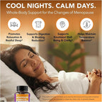 Complete Menopause Support Supplement for Women | Menopause Synbiotic with Black Cohosh, Dong Quai, Rhubarb Root | Helps Easing Hot Flashes, Night Sweats, Restful Sleep | 60 Capsules