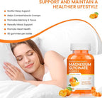 Magnesium Glycinate Gummies 1000mg - 90 Ct | Magnesium Potassium Supplements for Relaxation, Stress Relief, with Vitamin D, B6, CoQ10 for Calm Mood & Sleep Support - Orange Gummies