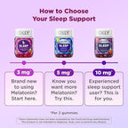 OLLY Sleep Gummy, 3 mg Melatonin, L-Theanine, Chamomile, Lemon Balm, Sleep Aid, Strawberry, 60 Count