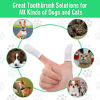 YUIANLB 30 Pcs Pet Dental Care Kit Finger Toothbrush Oral Cleaning Wipes Soft Washable Fabric Freshens Breath Reduces Plaque Tartar Complete Oral Hygiene Set for Puppies Kittens at Home