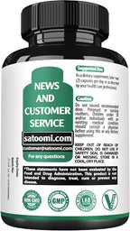 Satoomi 8in1 Cortisol Manager with Magnesium Glycinate, Ashwagandha, Rhodiola Rosea, Lions Mane & More - Cortisol Reducer Supplement Men & Women - 60 Capsules
