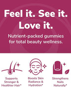 Lunakai USA Made Super Hair Gummies with Biotin, Zinc, Horsetail Extract & Saw Palmetto - Hair Growth Vitamins for Women & Men – Supports Thicker, Longer, Stronger Tresses, Skin & Nails - 3 Pack