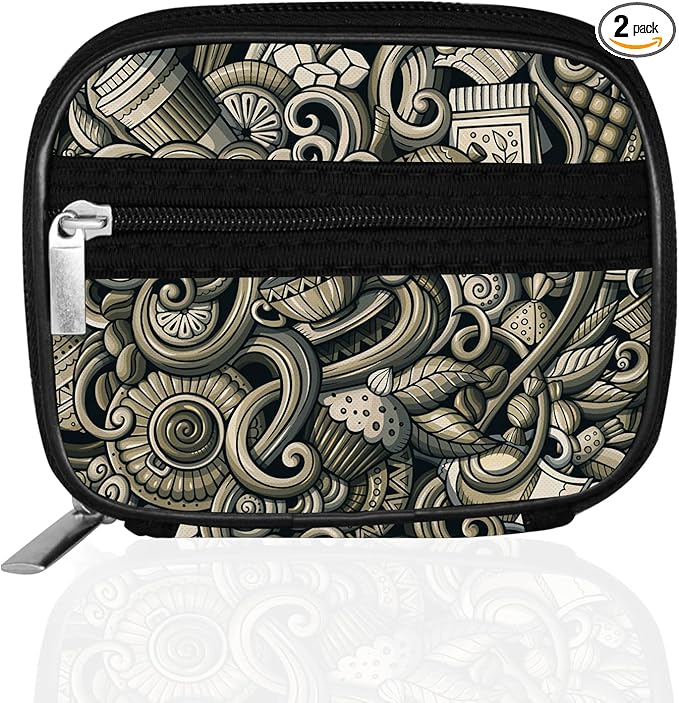 Serfeymi Weekly Travel Pill Organizer Pill Case for Purse with Removable 7 Day Pill Box, Fashionable Travel Medicine Organizer Pill Container for Medicine, Vitamin, Supplement - Brown 03