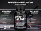 Zeal Naturals Weight Loss Support for Women + Daily Balance Vitamins (Iron, Vitamin D, Setria®, Folate) Premium Diet Support Pills for Women+ Multivitamin and Hormone Support