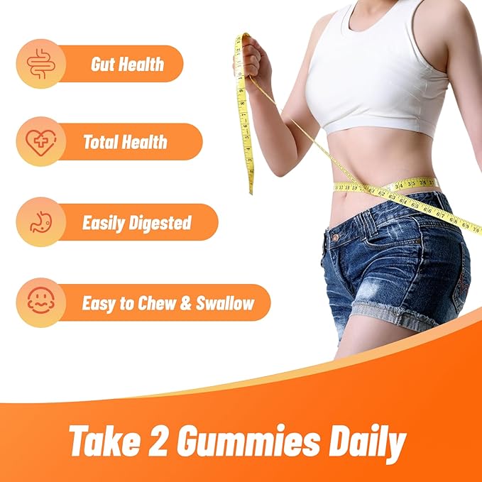 Fiber Gummies for Women and Men – Dietary Fiber, Gut Health Support, Vegan, Non-GMO, Non-Gluten, Mixed Berry & Strawberry Flavors, 60 Count
