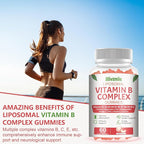 2 Pack 33-in-1 Liposomal Vitamin B Complex Gummies -B1, B2, B3, B4, B5, B6, B7, B8, B9,B12 | Vitamin C, D3,K2|Calcium,Magnesiun,Zinc etc.for Energy, Brain,Immune,Skin Support &Heart Support