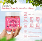 kindnature Berberine Gummies 1000mg with Ceylon Cinnamon & Resveratrol – 6-in-1 Blood Sugar Support Supplement – Metabolism & Weight Wellness – Sugar-Free, Vegan, Non-GMO