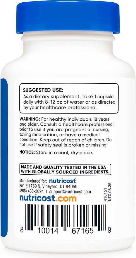 Nutricost CoQ10 200mg, 60 Vegetarian Capsules, 60 Servings - High Absorption, Vegetarian, Non-GMO, Coenzyme Q10
