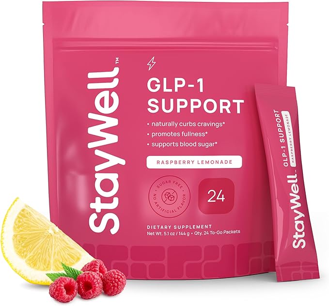 GLP-1 Supplement | Natural GLP-1 Production | GLP 1 Booster Drink Mix to Control Appetite and Cravings | Great Tasting Metabolic Support - Yerba Mate, Garcinia Cambogia, Berberine [Raspberry Lemonade]