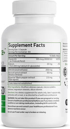 Bronson DIM Balance+ Calcium D-Glucarate, Broccoli Sprouts and Vitamin D3 200 MG of DIM per Capsule Supports Estrogen Metabolism and Balanced Hormone Levels Non-GMO, 60 Vegetarian Capsules