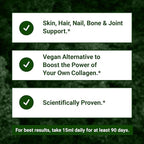 Living Silica ORGONO Plant-Based Collagen Booster | Horsetail Extract & Rosemary | Supports Collagen & Elastin for Joint & Bone Health, Glowing Skin, Strong Hair & Nails | 33.85 Fl Oz