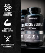 Jacked Factory Muscle Builder Bundle – Peak ATP Muscle Builder (30 Capsules) & HMB + Leucine Capsules (2g L-Leucine, 1g HMB) (180 Capsules) – Muscle Growth, Strength, Lean Muscle & Recovery Support