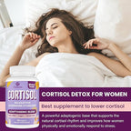 Cortisol Supplements for Women, 16 IN 1 Cortisol Detox for Women, with Magnesium, Ashwagandha, L-Theanine & Probiotics, Cortisol Reducer Manager for Hormone Balance, Mood & Digestion, 90 Tablets
