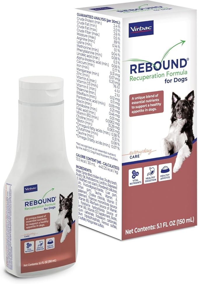 Virbac REBOUND® Recuperation Formula for Dogs - Promotes the restoration of healthy digestion, hydration, and nutrition