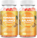 Premium Feminine Balance Gummies – 2 Pack, Probiotic + Enzyme Blend for Digestive, Hormone & PH Balance, Pineapple Flavor, 120 Gummies