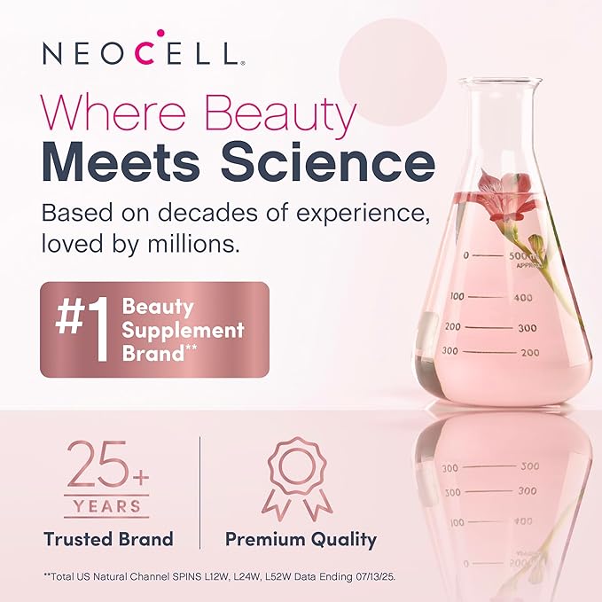 NeoCell Hair Skin and Nails Gummies | 120 Count | with Multi Collagen Advanced Bio-Peptides | Plus Biotin and Vitamin C | Advanced Formula | for Women and Men