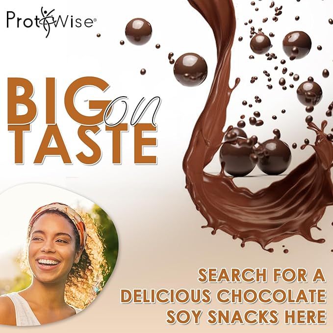 ProtiWise High Protein Soy Snacks | Peanut & Caramel Coated | 15g Protein, Low Sugar, Low-Carb | Gluten Free, KETO Friendly Snack for Hunger Control & Energy Boost | 7/Box
