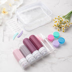 MODENGKONGJIAN 16 Pack Travel Bottles for Toiletries,TSA Approved Silicone Squeezable Travel Shampoo Bottles, 3oz Leak Proof Refillable Toiletry Cosmetic Containers (16PCS/Cranberry)