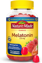 Nature Made Melatonin Gummies 2.5 mg, 100% Drug Free Sleep Aid for Adults, Melatonin Supplement 80 Count, 80 Day Supply