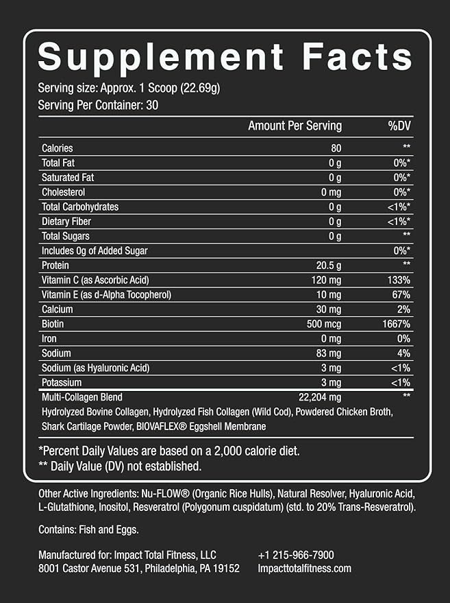 Multi Collagen Peptides Powder Unflavored - 5 Types Multi Collagen Complex (I, II, III, V, X) - Grass Fed Hydrolyzed Powder Collagen for Hair, Skin, Nails, Joints & Gut Health - 30 Servings