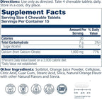 SOLARAY Calcium Citrate 1000mg - Chewable Calcium Supplements for Women and Men - Healthy Teeth and Bone Support - Great, Natural Orange Flavor - Vegan, Gluten Free, 60-Day Guarantee - 15 Servings