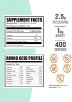 BulkSupplements.com Marine Collagen Powder - Marine Collagen Peptides Supplement, for Hair, Skin, & Nails - Hydyrolyzed & Gluten Free, 2.5g per Serving, 1kg (2.2 lbs) (Pack of 1)