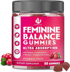 Feminine Balance Gummies for Women Sugar Free - Vaginal Health, Antioxidant, Digestive Health, PH Balance Support, Vaginal Probiotics for Women Gummies - Max Absorption, 60 Gummies (1 Pack)