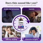 1050mg GABA L-Theanine Ashwagandha - Made in USA - Advanced Sleep Aid & Calm- Magnesium, 5-HTP, Vitamin B6 & B12, GABA (Gamma Aminobutyric Acid) Supplement - Melatonin-Free & Non-Habit Forming