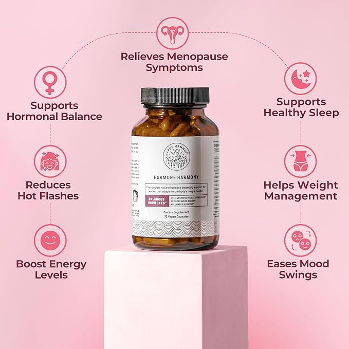 Happy Mammoth **Not Available Hormone Harmony Natural Hormonal Support for Women, Relief for Menopause, Perimenopause, Healthy Hormonal Balance, Hot Flashes. 72 Capsules.