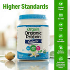 Orgain Organic Vegan Protein Powder + Oat Milk, Vanilla Bean - 20g Plant Based Protein, Gluten Free, No Dairy, Soy or Lactose Ingredients, Low Sugar, Non-GMO, Kosher, For Shakes & Smoothies - 1.05lb