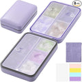 Travel Pill Organizer with Blank Labels, Weekly Pill Box, 8 Large Compartments Medicine Organizer, Moisture-Proof Pill Case for Vitamin, Medicine, Fish Oil/Supplements,