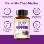 Vimerson Health Liver Cleanse Detox & Repair - Milk Thistle Supplement with Silymarin, Dandelion Root, Artichoke & Zinc for Liver Support, Digestion, Energy with Milk Thistle Extract, 60 Tablets