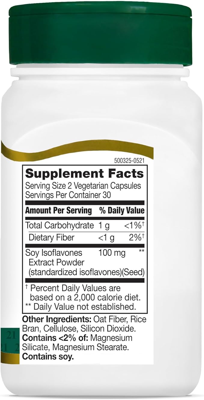 21st Century Soy Isoflavones Veg Capsules, 60Count