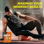 Creatine Monohydrate Gummies for Men & Women, 4g of Creatine Monohydrate per Serving for Maximum Power Strength, Performance, Sugar Free, Vegan, Pre-Workout Supplement(120 Count)-Orange
