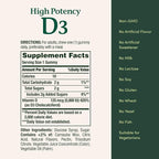 Nature’s Bounty Vitamin D 5000 IU Gummies, Vitamin D3 High Potency Immune Support & Bone Health Supplement, 5000 IU in 1 Gummy, Strawberry Flavor, 2 month Supply, 60 Vegetarian Gummies for Adults