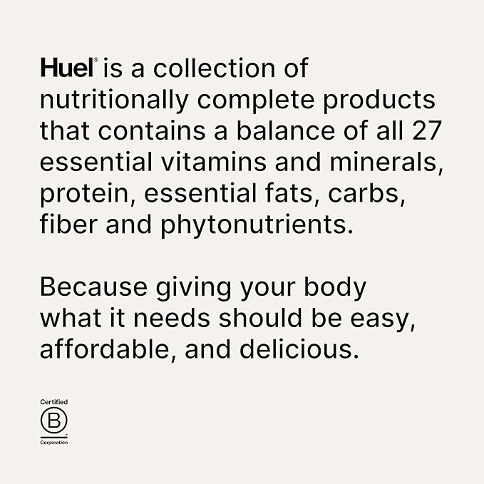 Huel Black Edition | Variety Pack 40g Vegan Protein Powder | Nutritionally Complete Meal Replacement | 27 Vitamins and Minerals, Gluten Free | 16 Single Serving Packets