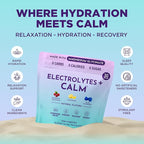 Keto Vitals Calm Magnesium Powder Packets Plus Electrolytes - Calming Drink Mix for Sleep - Natural Magnesium Glycinate Supplement with Ashwagandha KSM 66, L Theanine & Vitamin D - 30 Servings