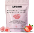 Collagen Gummies for Women | Biotin, Vitamins, Probiotics & Ashwagandha | Skin, Hair & Nails Supplement | Sugar Free, Non-GMO, Gluten Free | Strawberry Flavor - 30 servings