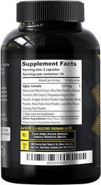 Alpha Testosterone Booster for Men - Increase Size Enlargement Pills for Men - Male Enhancing Supplement Energy, Strength, Stamina, Endurance, Performance - Male Enhancement Testosterona Para Hombre