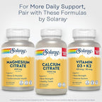 SOLARAY Magnesium Citrate 400mg - Magnesium Supplement - Bone Health, Muscle, Relaxation and Heart Health Support - Vegan, Gluten Free - 30 Servings, 90 VegCaps