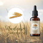 White Naturals Wheatgerm Carrier Oil, Cold-pressed Unrefined, Organic 100% Pure, Wheat Germ, Rich in Vitamin E, For Skin, Hair, Nails & Stretch Marks