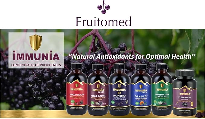 Immunia Urinary Health. Cranberry & Elderberry Concentrate for the Prevention of Urinary Infections. Natural. Delicious. 5 ml/Day. (3-Pack)