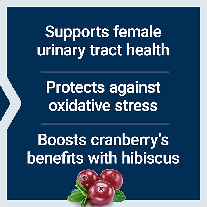 Life Extension Optimized Cran-Max®, Cranberry Whole Fruit Concentrate with Hibiscus Extract, Best in Class Support for Female Urinary Tract Health, Gluten-Free, Vegetarian, Non-GMO, 60 Capsules