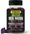 Sakoon nutrition Irish Sea Moss Gummies with Elderberry & Black Seed Oil - Overall Wellness Support | Rich in Vitamins, Raspberry Flavor | 60 Gummies