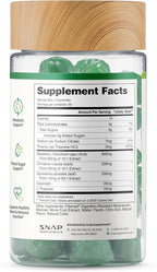 Snap Supplements Blood Sugar Gummies, Support Already Healthy Blood Sugar Levels, Cinnamon Bark and Blueberry Fruit Extract, Green Apple Flavor, 60 Gummies